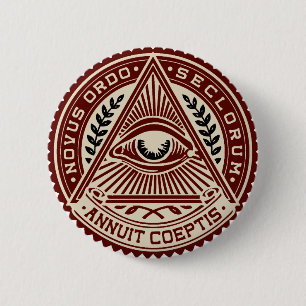 Badge Rond 5 Cm Œil qui voit tout