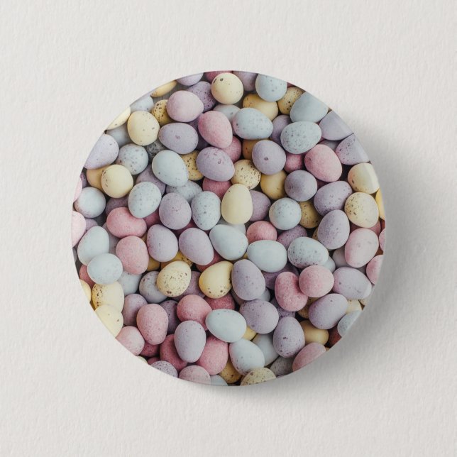 Badge Rond 5 Cm Oeufs de Pâques au chocolat (Devant)
