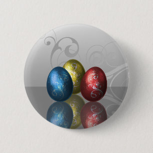 Badge Rond 5 Cm OEufs de Pâques - Bouton