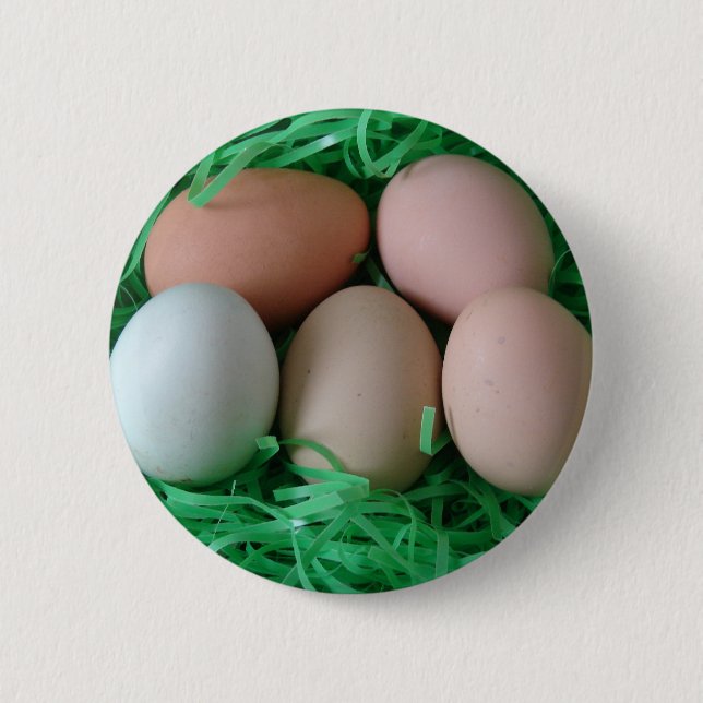 Badge Rond 5 Cm Oeufs de poulet (Devant)