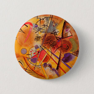 Badge Rond 5 Cm Oeuvre Abstraite de Kandinsky
