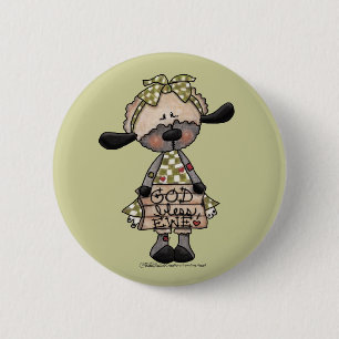 Badge Rond 5 Cm OEuvre primitive de Dieu