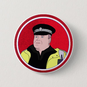 Badge Rond 5 Cm Officier de police