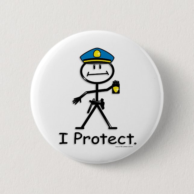 Badge Rond 5 Cm Officier de police (Devant)