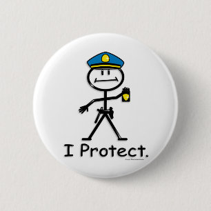 Badge Rond 5 Cm Officier de police