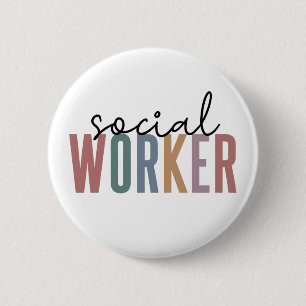 Badge Rond 5 Cm Offres d'appréciation aux travailleurs sociaux