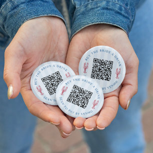 Badge Rond 5 Cm Offrez un Verre à la Mariée Enterrement de Vie de 