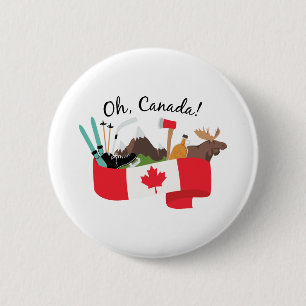 Badge Rond 5 Cm Oh Canada