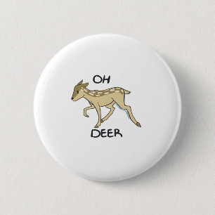 Badge Rond 5 Cm Oh Cerf Style Élégant Intemporel