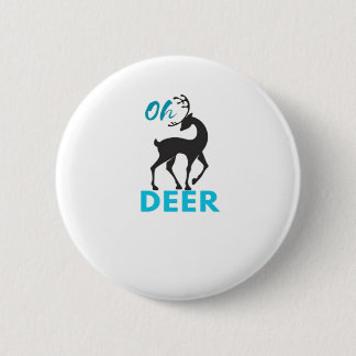 Badge Rond 5 Cm Oh Deer Minimal Design