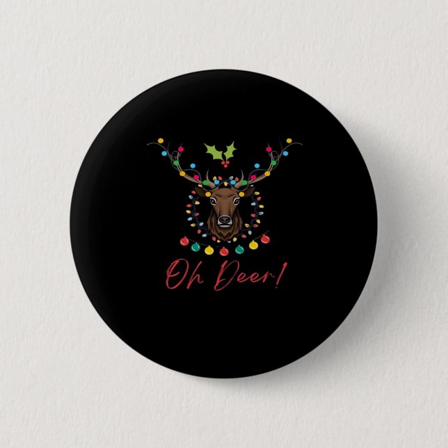 Badge Rond 5 Cm Oh Deer Modern Aesthetic  (Devant)