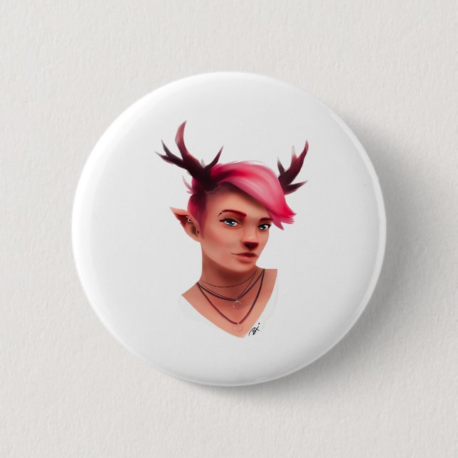 Badge Rond 5 Cm Oh Deer Simple Creative Style  (Devant)