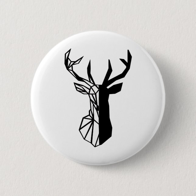 Badge Rond 5 Cm Oh Deer Soft Minimal Vibe  (Devant)