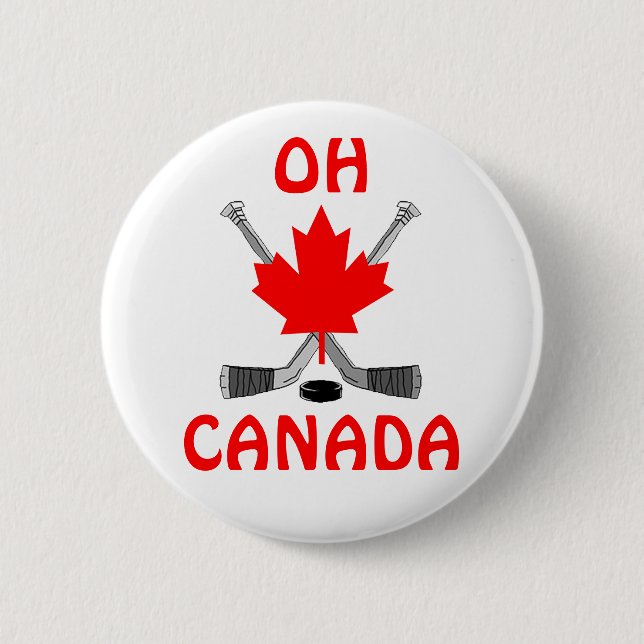 Badge Rond 5 Cm Oh le Canada (Devant)