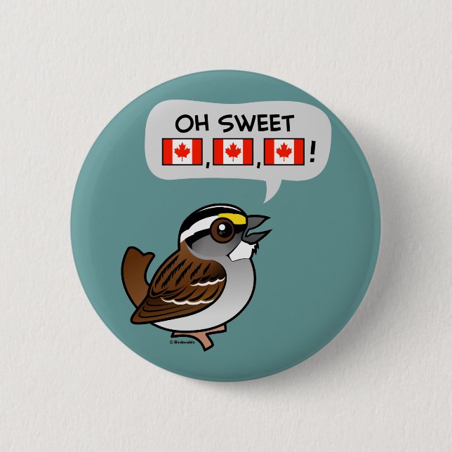 Badge Rond 5 Cm Oh le Canada doux (Devant)