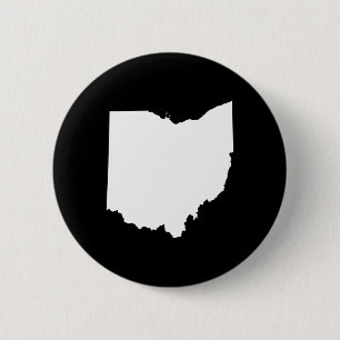Badge Rond 5 Cm Ohio en blanc et noir