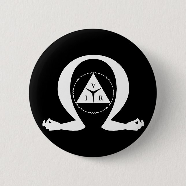Badge Rond 5 Cm Ohm Droit Religion (Devant)