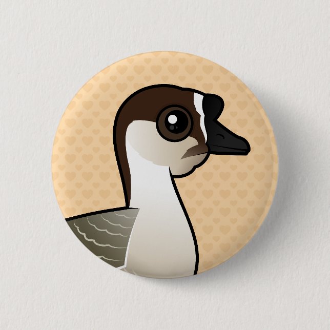 Badge Rond 5 Cm Oie chinoise de Birdorable (Devant)