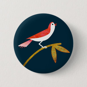 Badge Rond 5 Cm Oiseau