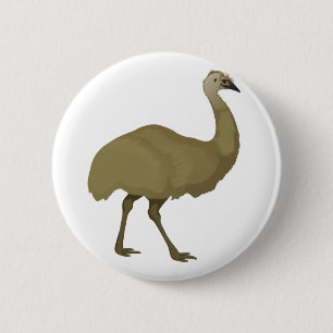 Badge Rond 5 Cm Oiseau australien d'émeu