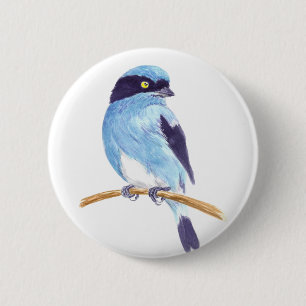 Badge Rond 5 Cm Oiseau bleu