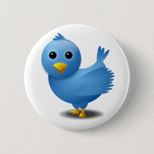 Badge Rond 5 Cm Oiseau de gazouillement (Devant)