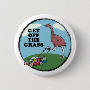 Badge Rond 5 Cm Oiseau de la Nouvelle-Zélande éteint de Cartoon Mo