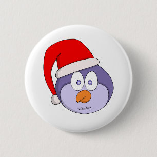 Badge Rond 5 Cm Oiseau de Noël