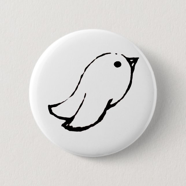 Badge Rond 5 Cm Oiseau d'Emo (Devant)