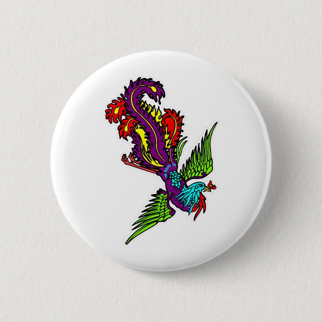 Badge Rond 5 Cm Oiseau du paradis (Devant)