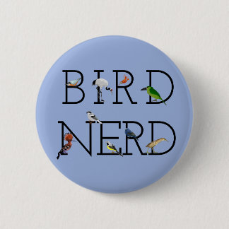 Badge Rond 5 Cm Oiseau Nerd trois