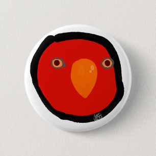 Badge Rond 5 Cm Oiseau rouge "GUMI"