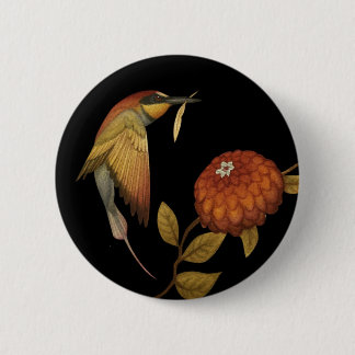Badge Rond 5 Cm Oiseaux de Chinoiserie I - bouton