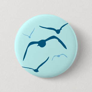 Badge Rond 5 Cm Oiseaux en vol