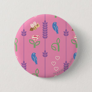 Badge Rond 5 Cm Oiseaux superfilles, abeilles, arbres