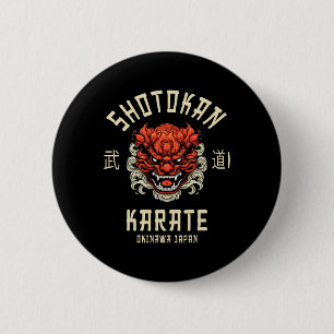 Badge Rond 5 Cm Okinawa Japon Dojo Shotokan Karaté