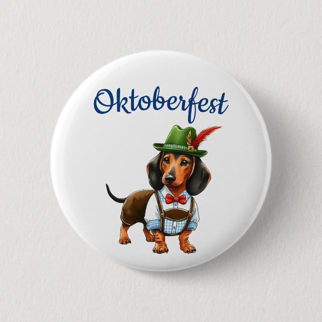 Badge Rond 5 Cm Oktoberfest saucisse allemande   (Devant)