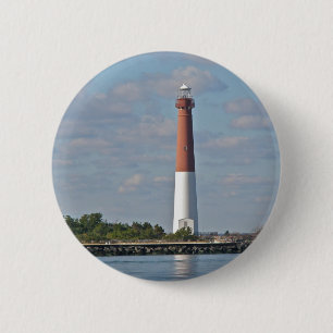 Badge Rond 5 Cm "Old Barney" Barnegat Lighthouse LBI NJ
