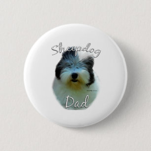 Badge Rond 5 Cm Old English Sheepdog