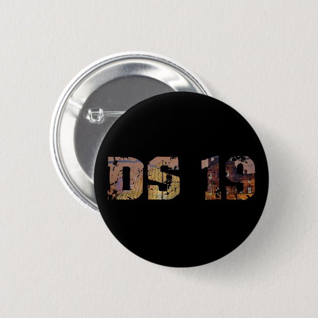 Badge Rond 5 Cm Oldtimer Citroen DS 19 limousine (Devant & derrière)