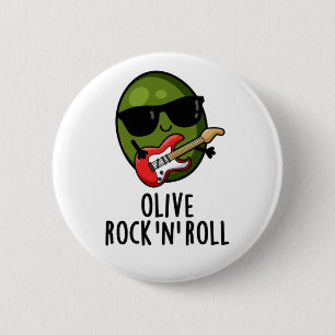 Badge Rond 5 Cm Olive Rock Et Roll Cute Rocker Olive Pun
