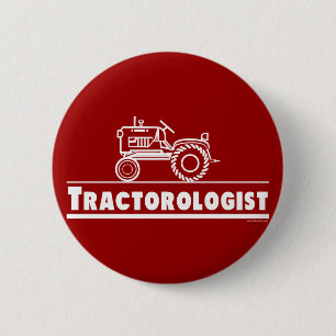 Badge Rond 5 Cm Ologeur de tracteur ROUGE