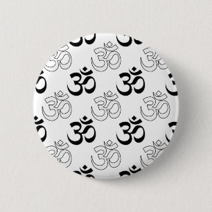 Badge Rond 5 Cm Om, Aum Symbol