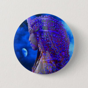 Badge Rond 5 Cm Ombre de la lune