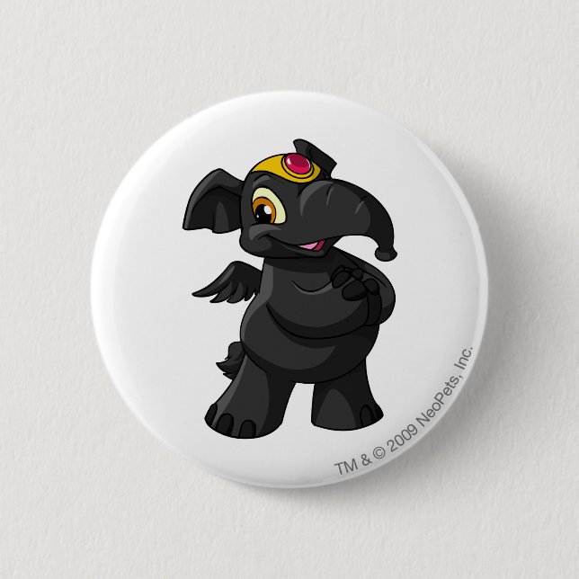 Badge Rond 5 Cm Ombre d'Elephante (Devant)