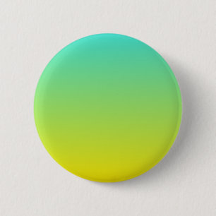 Badge Rond 5 Cm Ombre jaune turquoise
