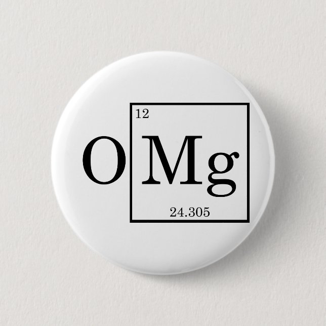 Badge Rond 5 Cm OMG - Magnésium - magnésium - table périodique (Devant)