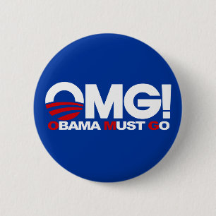 Badge Rond 5 Cm OMG ! Obama doit aller