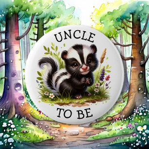 Badge Rond 5 Cm Oncle   Baby shower à thème Woodland