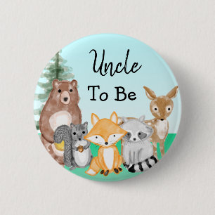 Badge Rond 5 Cm Oncle Baby shower des créations forestières